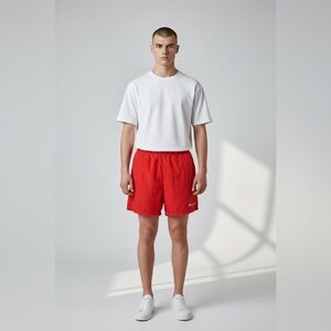 Champion Men’s Size 2XL Pull On Elastic Waits Red Mesh Lining Athletic Shorts